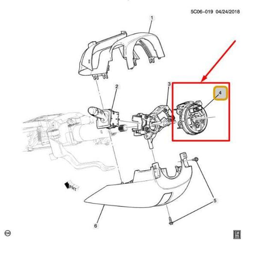 2019-2022 Chevrolet Silverado 1500 Steering Wheel Clock Spring 84393466 OEM - Alshned Auto Parts