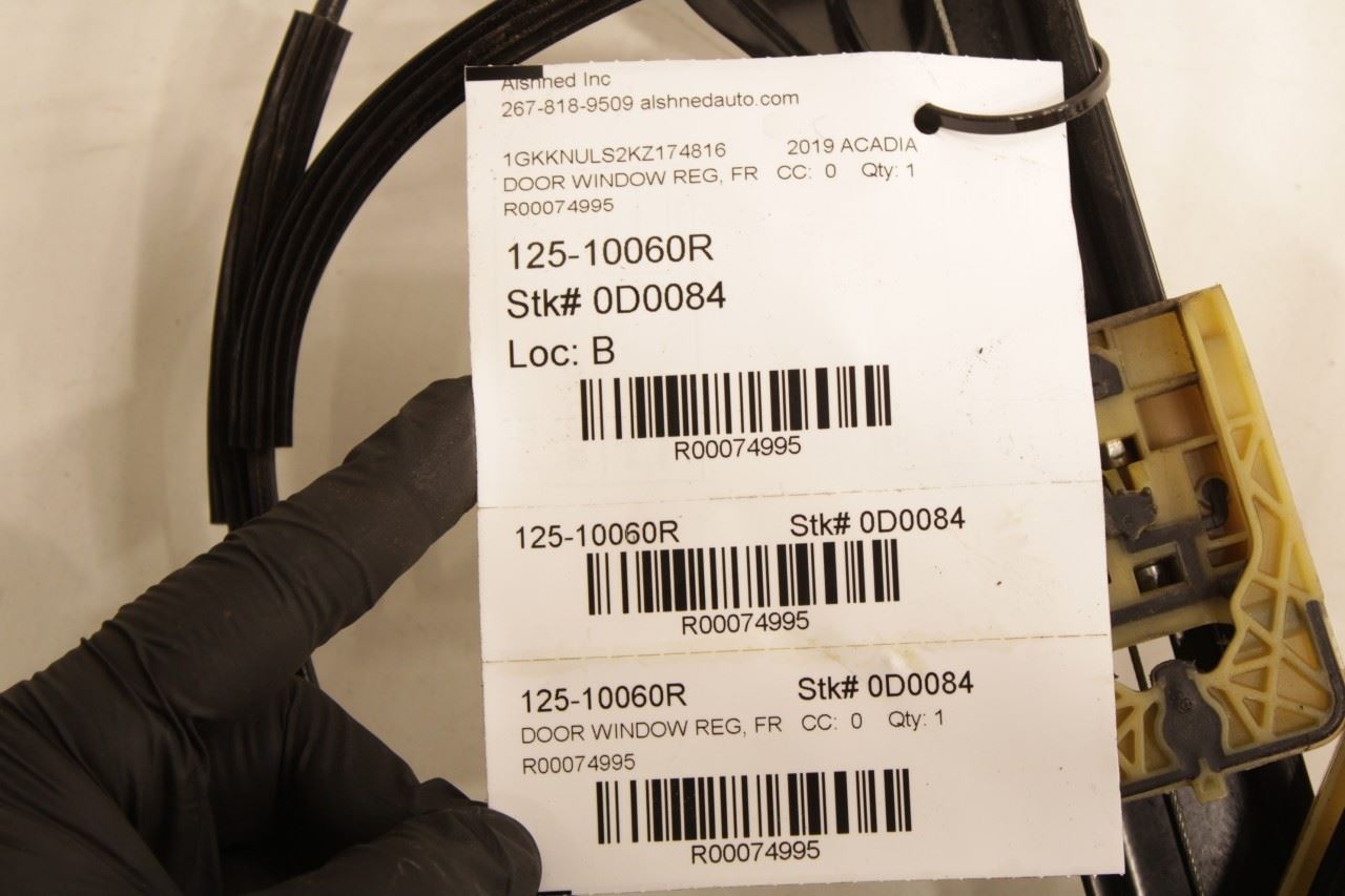 17-23 GMC Acadia SLT-1 Front Right Passenger Side Door Window Regulator w/ Motor - Alshned Auto Parts