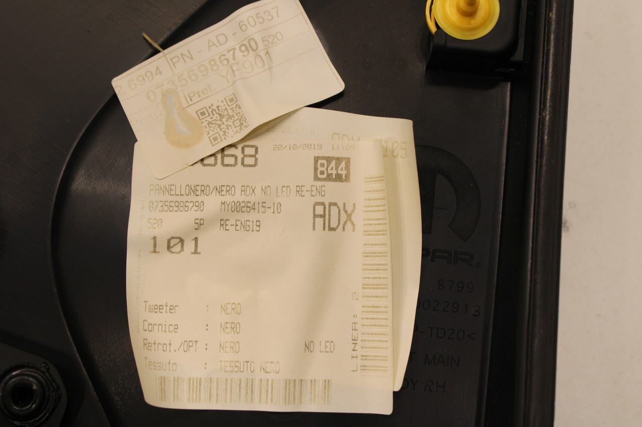 2019-2021 Jeep Renegade Sport Front Right Side Door Trim Panel 6ZY50LXHAA OEM - Alshned Auto Parts