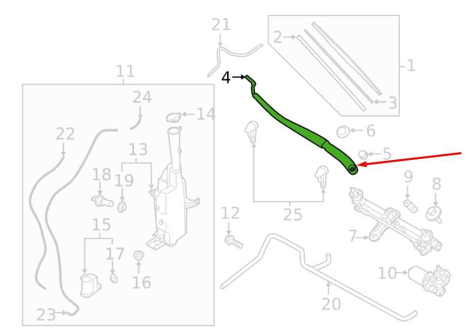 2019-2023 Hyundai Santa Fe SEL Front Left and Right Side Windshield Wiper Arm - Alshned Auto Parts