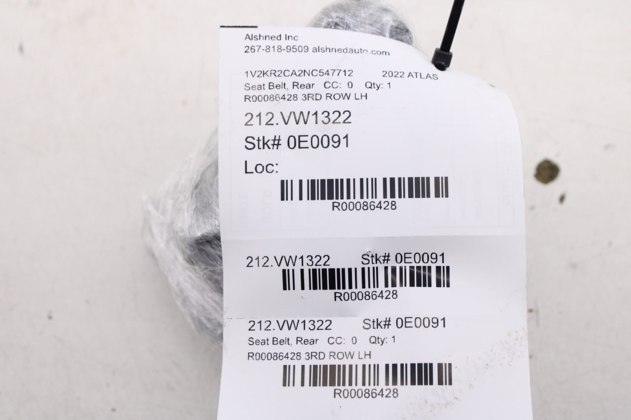 2018-25 Volkswagen Atlas SE 3.6L AWD Rear Left Side 3rd Row Seat Belt Retractor - Alshned Auto Parts