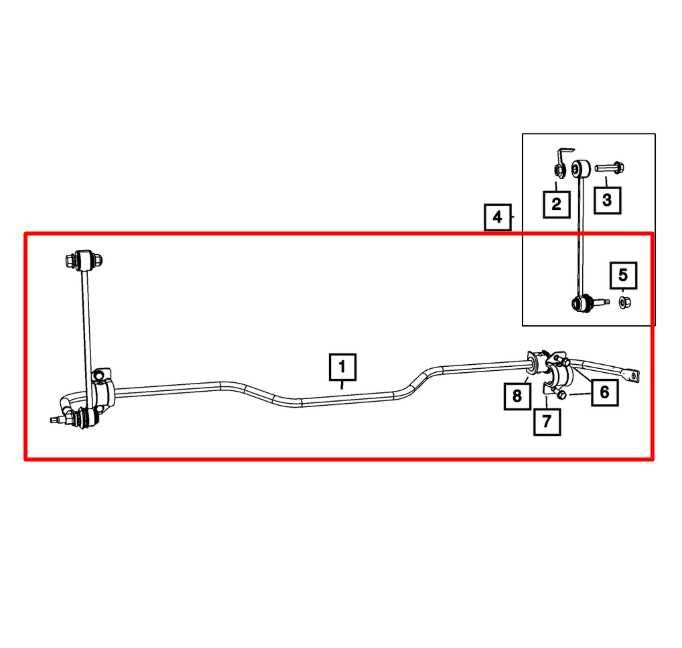 2019-24 Ram 1500 5.7L Rear Stabilizer Sway Anti-Roll Bar w/ Link 68363231AA OEM - Alshned Auto Parts