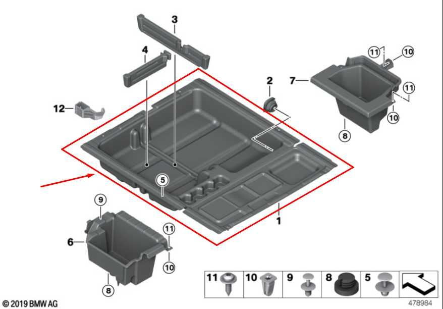 2011-2017 BMW X3 xDrive28i Rear Luggage Floor Storage Compartment 51479175118 - Alshned Auto Parts