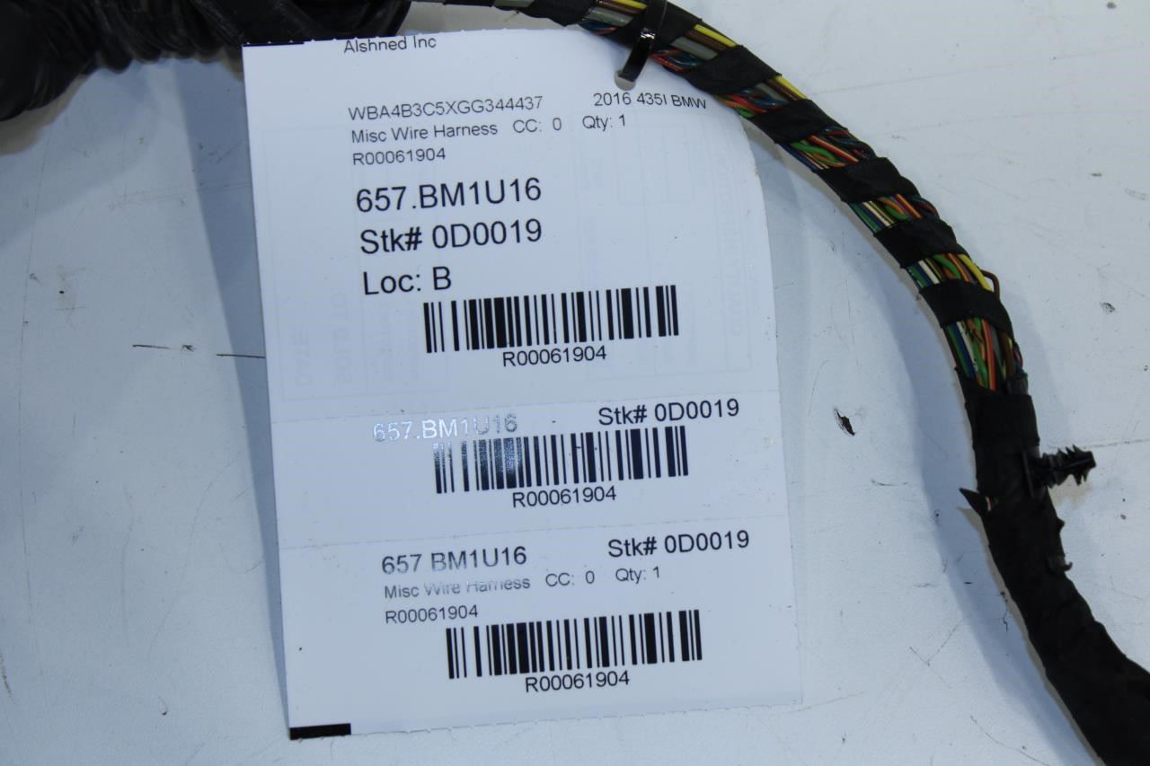 2015-2016 BMW 435i Gran Coupe xDrive Front Right Door Wire Harness 9325910 OEM - Alshned Auto Parts