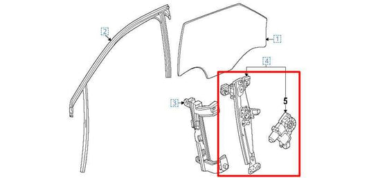 24-25 Chevrolet Trax Front Left Side Door Window Regulator w/ Motor 42896012 OEM - Alshned Auto Parts