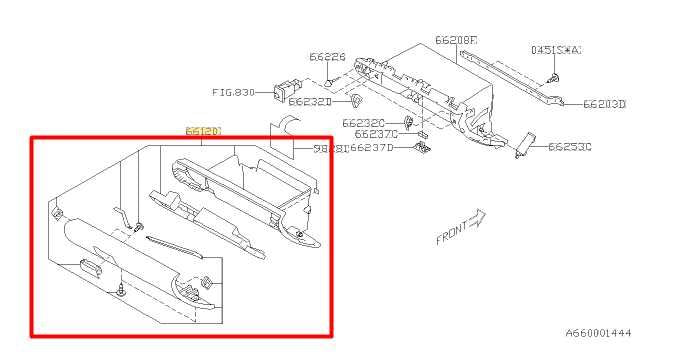 2010-2014 Subaru Legacy Glove Box Storage Compartment 66121AJ00AWJ OEM - Alshned Auto Parts