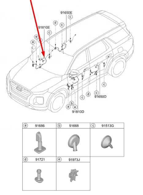2020-2022 Hyundai Palisade Limited AWD Front Right Door Wire Harness 91611-S8050 - Alshned Auto Parts