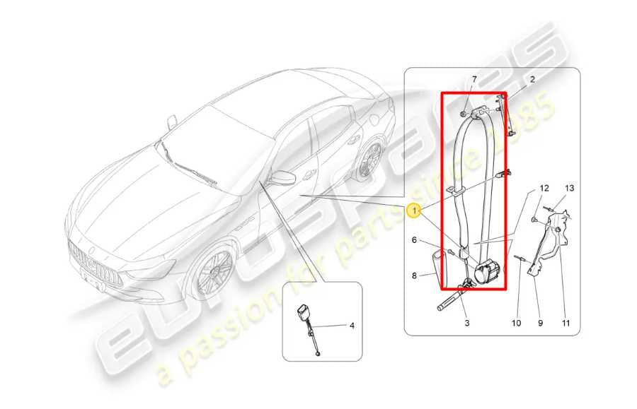 2017-2021 Maserati Ghibli 3.0L RWD Front Driver Left Side Seat Belt Retractor - Alshned Auto Parts