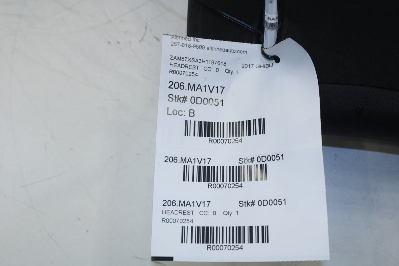 2017-21 Maserati Ghibli 3.0L RWD Rear Center 2nd Row Seat Headrest 673003982 OEM - Alshned Auto Parts