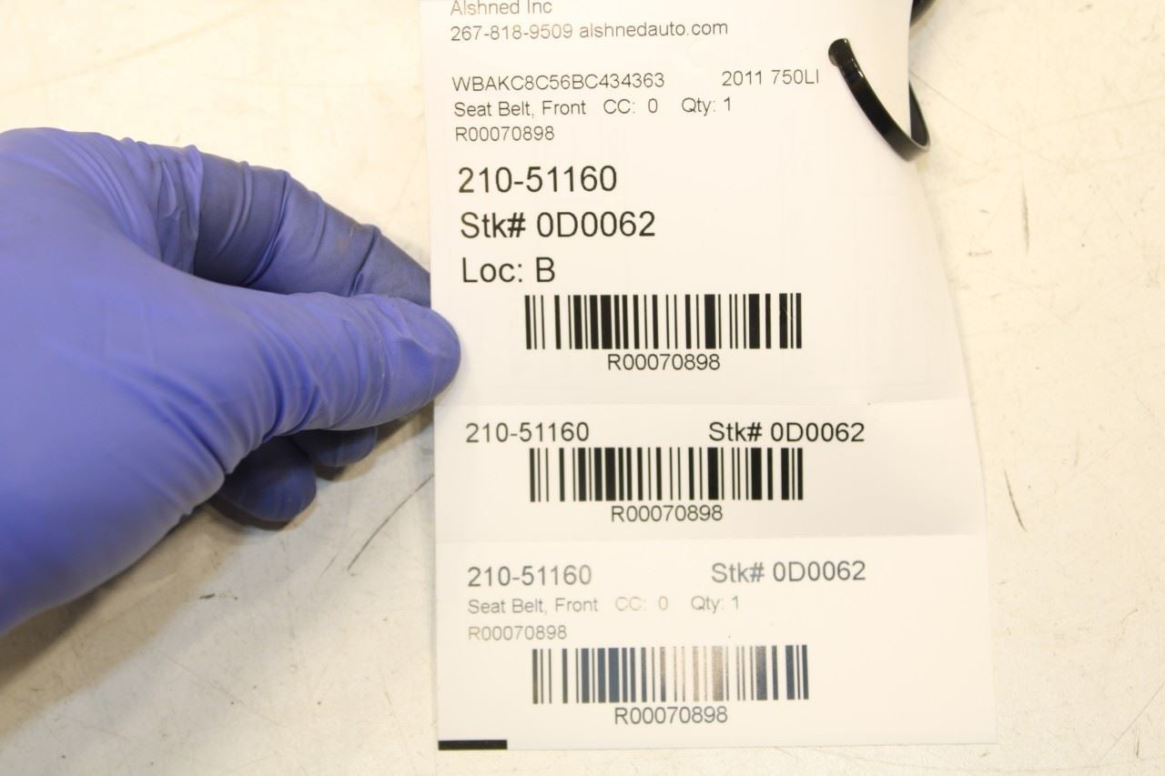 10-12 BMW 750Li xDrive 4.4L Front Driver Left Side Seat Belt Buckle 72119115305 - Alshned Auto Parts