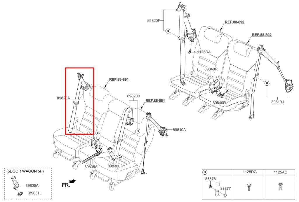 15-20 Kia Sorento EX 3.3L Rear Passenger Right Side 2nd Row Seat Belt Retractor - Alshned Auto Parts
