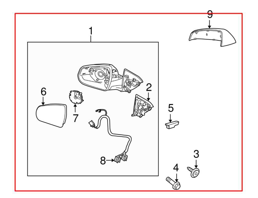 2010-15 Cadillac SRX Luxury 3.0L Driver Left Side Rear View Mirror 20862679 OEM - Alshned Auto Parts
