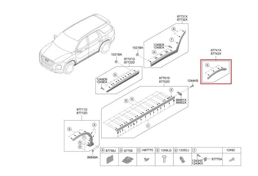 2020-2026 Hyundai Palisade Limited AWD Rear Left Fender Flare Panel 87741-S8200 - Alshned Auto Parts