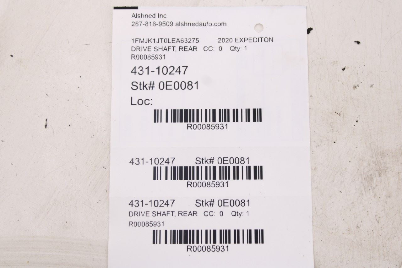 2018-2026 Ford Expedition Max XLT 4WD Rear Drive Shaft Propeller 131.5 WB11