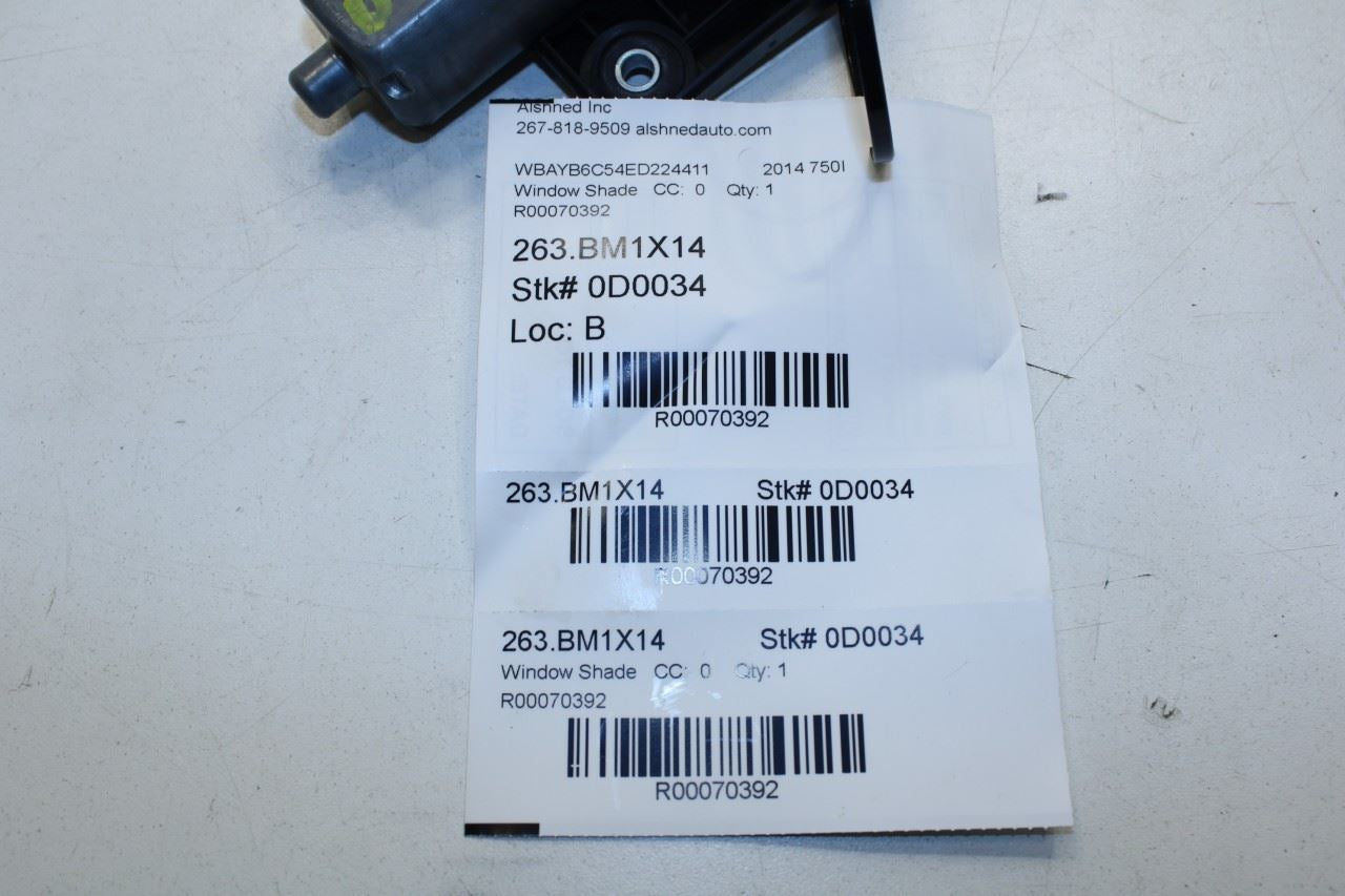 10-15 BMW 750i xDrive 4.4L Rear Door Passenger Right Side Window Sunshade Motor - Alshned Auto Parts