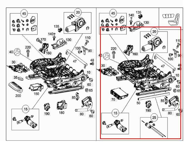 15-21 Mercedes-Benz C300 4Matic Front LH Side Seat Lower Track Frame w/ Cushion - Alshned Auto Parts