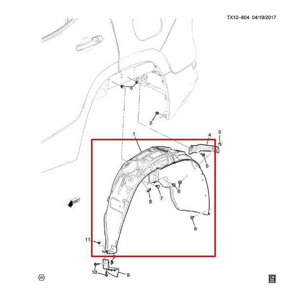 2018-24 GMC Terrain Denali Rear Right Quarter Wheelhouse Splash Shield 84700609 - Alshned Auto Parts