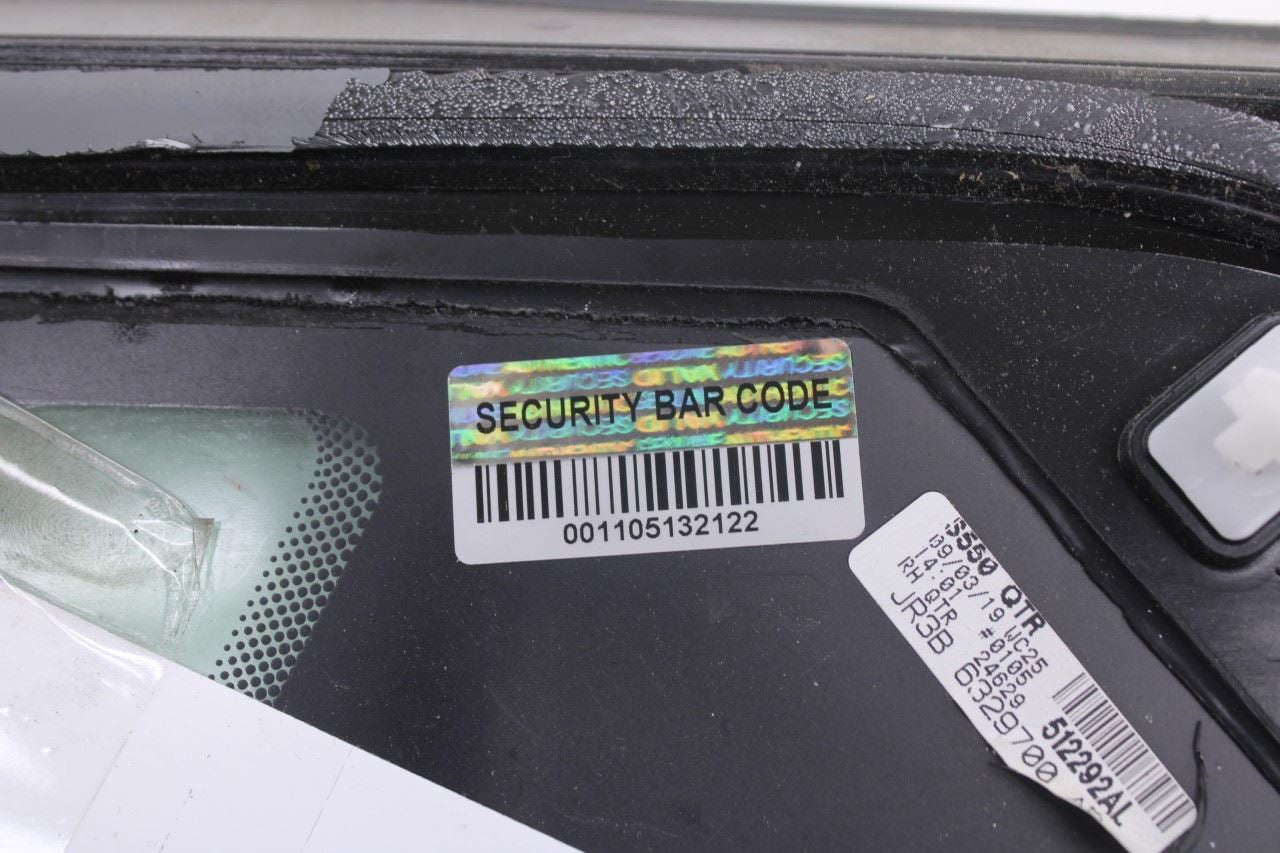 2015-2023 Ford Mustang GT Rear Right Side Quarter Window Glass JR3Z-6329710-D - Alshned Auto Parts