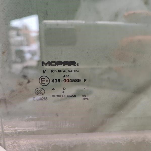 2009-20 Dodge Journey SXT 3.6L Rear Driver Left Side Door Window Glass 5076891AC4
