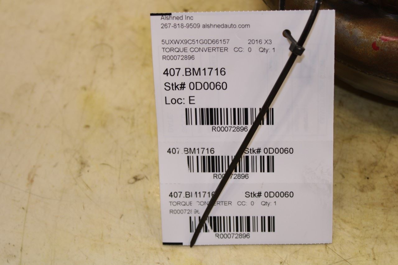 2013-2017 BMW X3 xDrive28i 2.0L AWD Automatic Transmission Torque Converter - Alshned Auto Parts