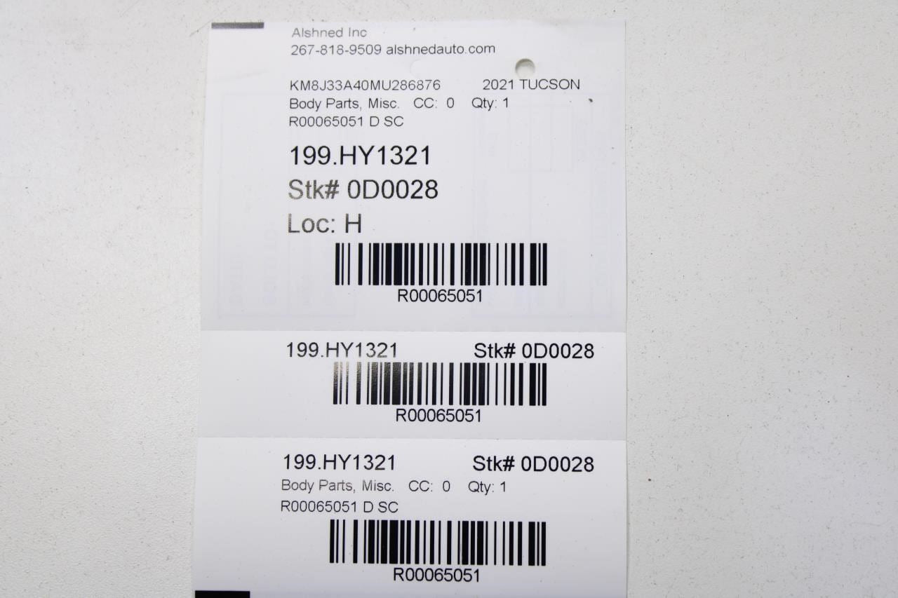 16-21 Hyundai Tucson Value RR LH Door Run Channel Belt Outer Inner Molding *ReaD - Alshned Auto Parts