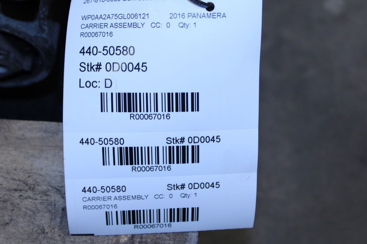 2014-2016 Porsche Panamera 4 3.6L AWD Rear Axle Differential Carrier Non-Locking - Alshned Auto Parts