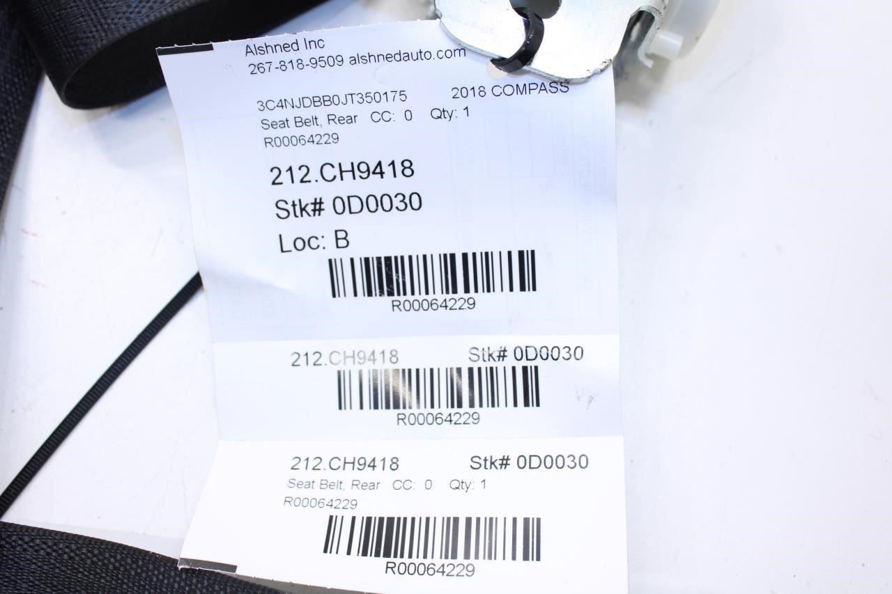 18-23 Jeep Compass Latitude Rear Left 2nd Row Seat Belt Retractor 6EJ57DX9AF OEM - Alshned Auto Parts