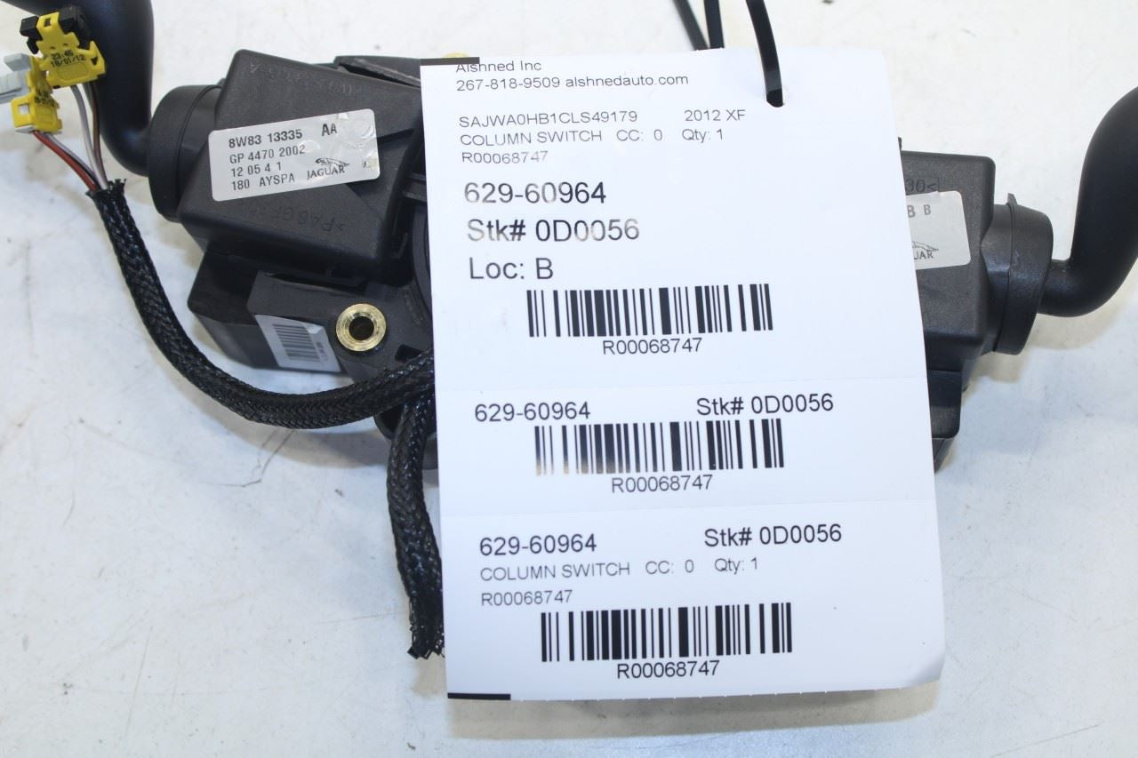 2010-15 Jaguar XF Portfolio 5.0L Steering Column Light Turn Signal Wiper Switch - Alshned Auto Parts