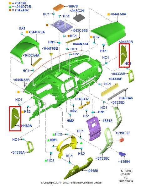 15-20 Ford F150 SuperCab Lariat Right and Left Dash Trim End Cap FL3Z-1504480-AA - Alshned Auto Parts
