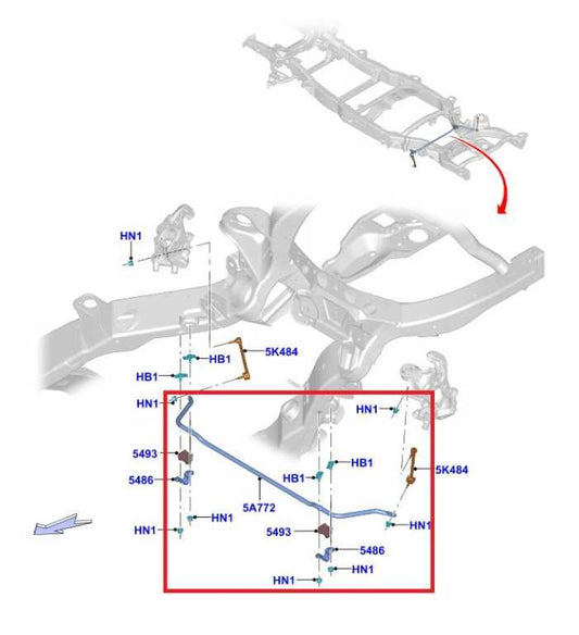 2018-24 Ford Expedition MAX XLT 4x4 Rear Suspension Stabilizer Bar JL14-5A772-AB - Alshned Auto Parts