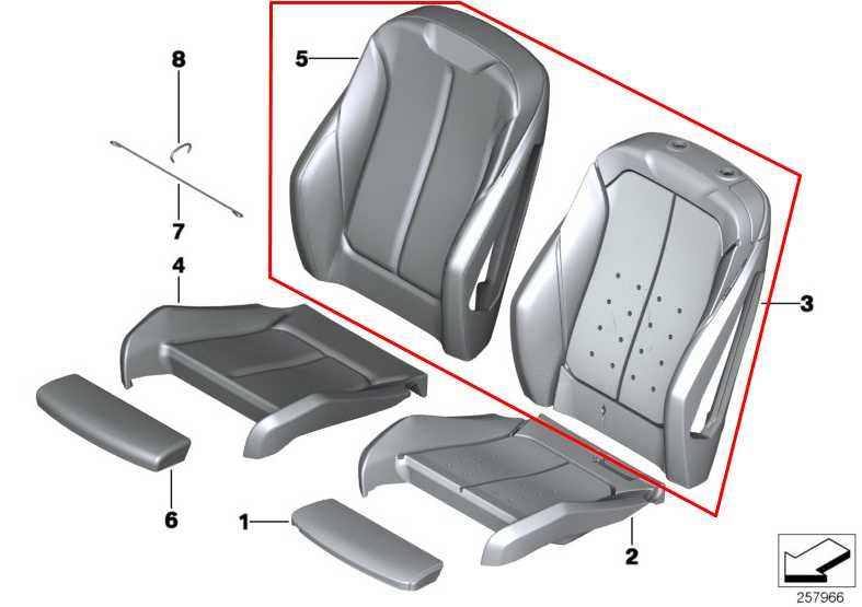 2012-18 BMW 430i xDrive 2.0L Front Passenger RH Side Seat Backrest Upper Cushion1