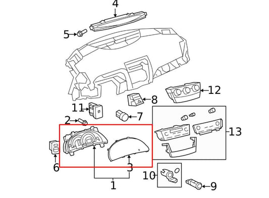 10-11 Toyota Camry LE 2.5L FWD Speedometer Gauge Instrument Cluster 262K Mileage - Alshned Auto Parts