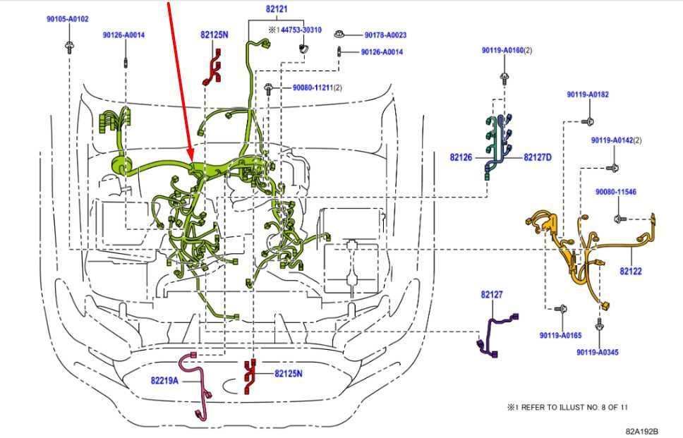 19-23 Toyota Tacoma SR5 3.5L 4WD Engine Motor Wiring Harness 82121-04870 *ReaD*1