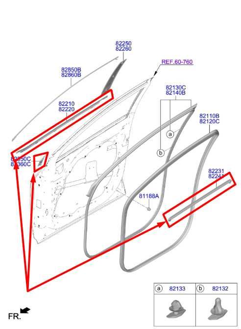 2023-25 Kia Sportage Hybrid EX Front Right Door Belt Outer w/ Inner Weatherstrip - Alshned Auto Parts