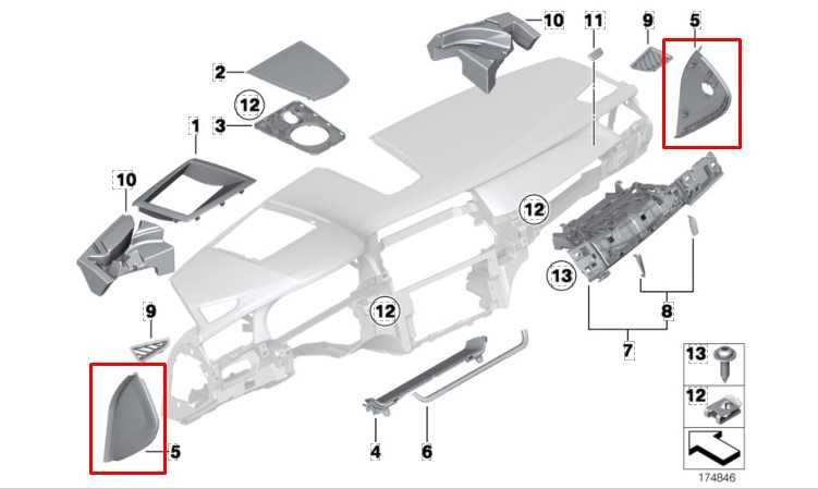 10-15 BMW 750I xDrive Rh and LH Dash Instrument Panel End Cap Cover 51459112156 - Alshned Auto Parts