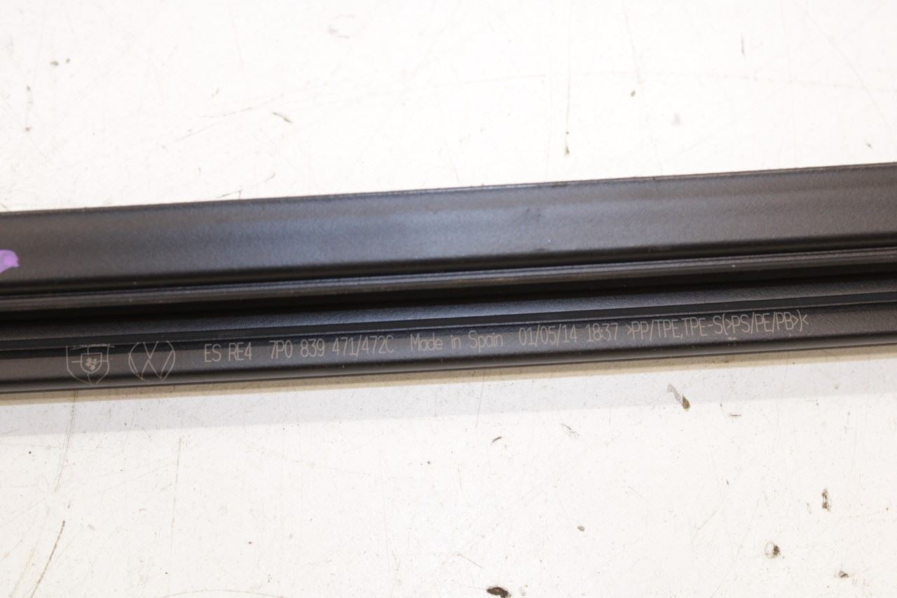 11-18 Porsche Cayenne Platinum RR LH Door Run Channel w Molding and Weatherstips - Alshned Auto Parts