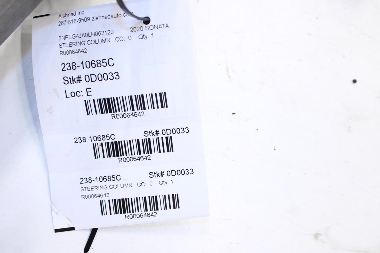 2020-2022 Hyundai Sonata SE 2.5L FWD Steering Column Assembly 56300L0000 OEM - Alshned Auto Parts