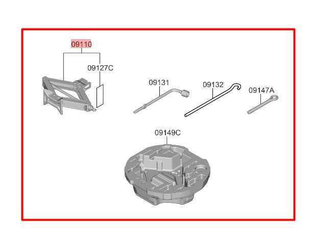 2014-2024 Kia Soul LX 2.0L FWD Lift Jack and Tool Kit w/ Foam Holder Container - Alshned Auto Parts