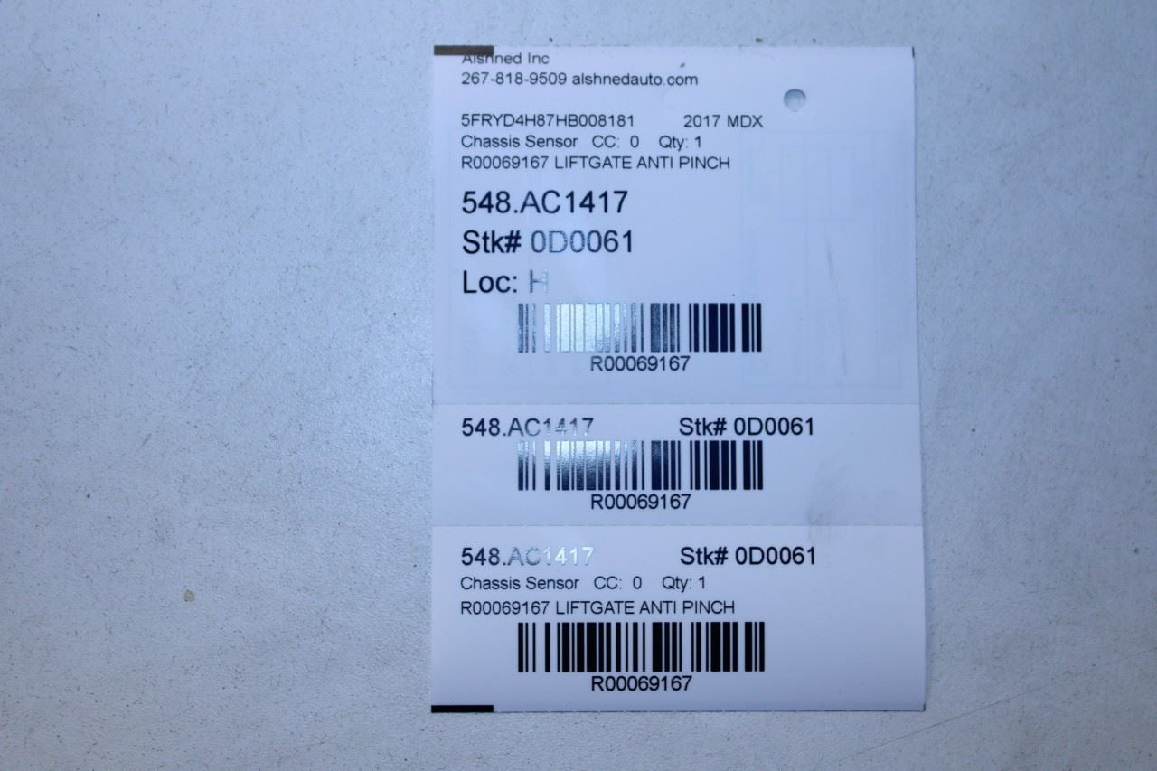 14-20 Acura MDX Advance Rear Right and Left Side Liftgate Anti Pinch Sensor Set - Alshned Auto Parts