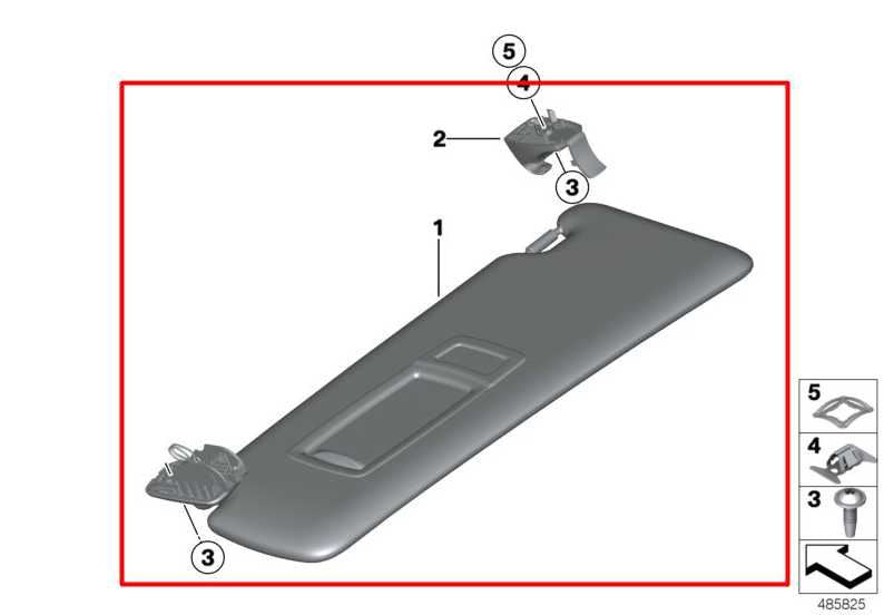 2013-2016 BMW 328i xDrive 2.0L Front Right Side Sun Visor w/ Illuminated Mirror - Alshned Auto Parts
