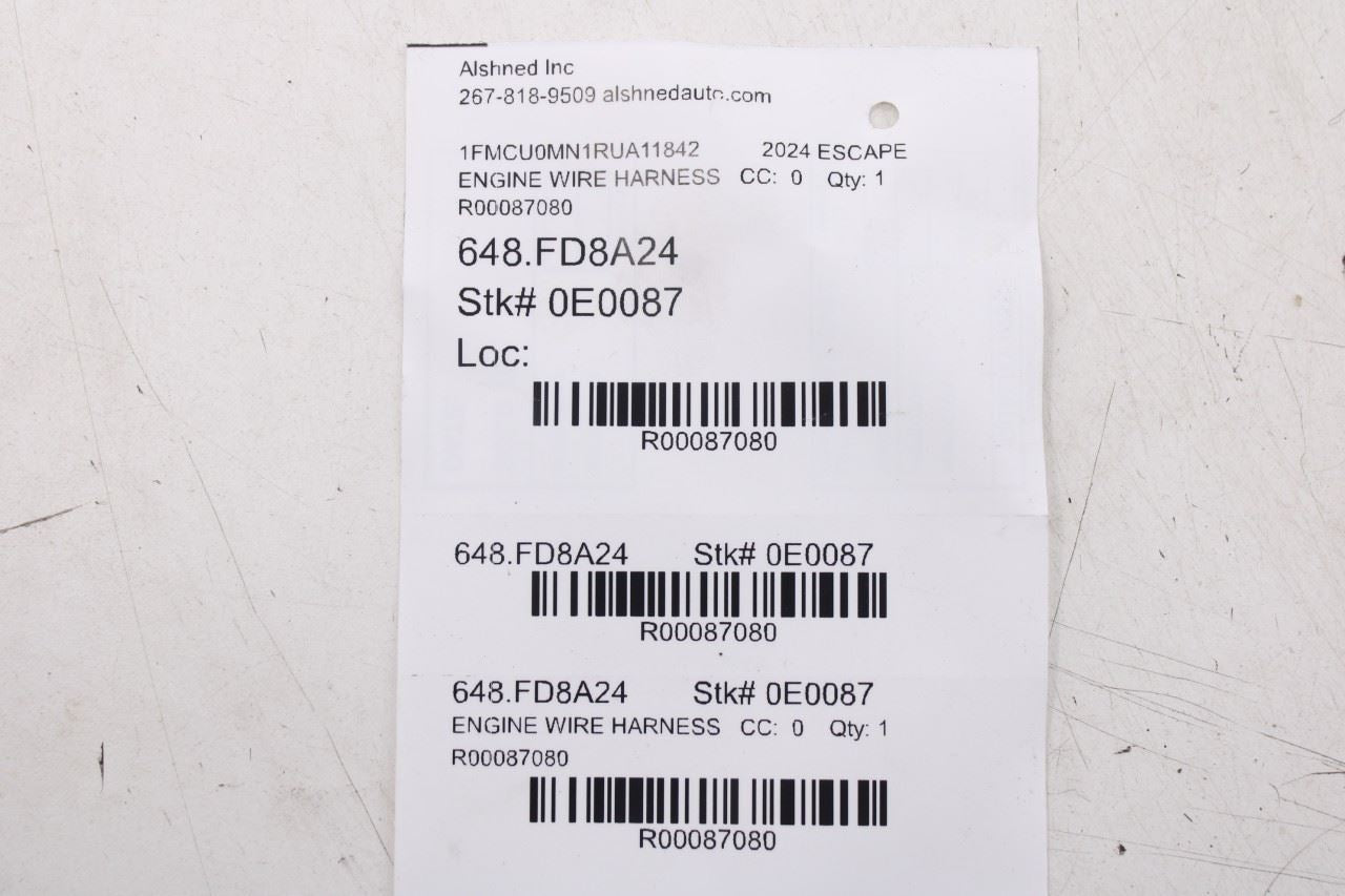 2024 Ford Escape ST 1.5L 2WD Engine Wire Wiring Harness RZ1T-14290-KN OEM - Alshned Auto Parts