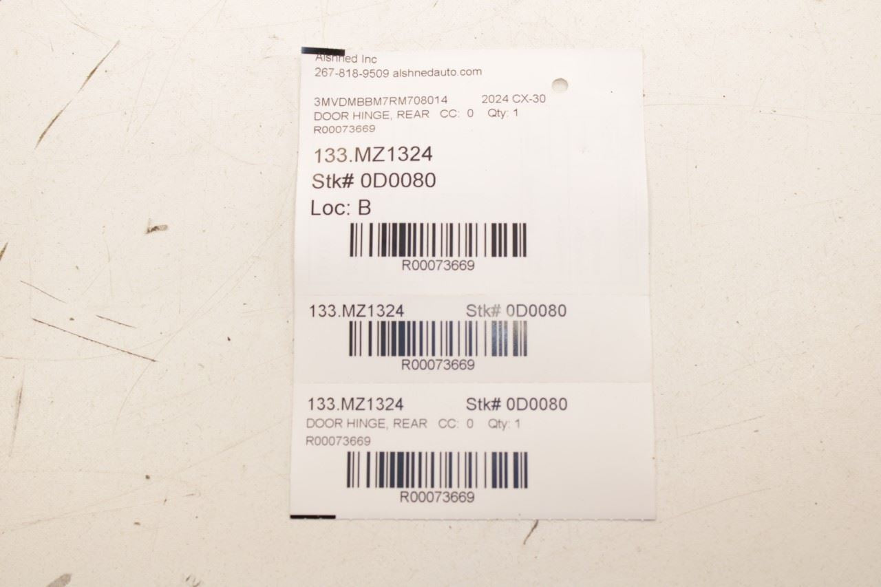 20-25 Mazda CX-30 2.5 S Rear Right Door Hinge Upper and Lower Pair KD53-72-210A - Alshned Auto Parts