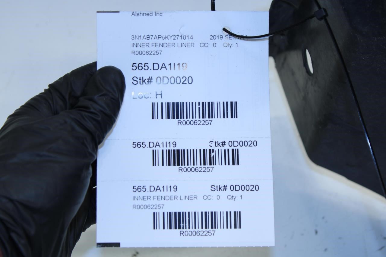 13-19 Nissan Sentra SV Front LH Fender Inner Liner Splash Shield 63841-3SH0A OEM - Alshned Auto Parts