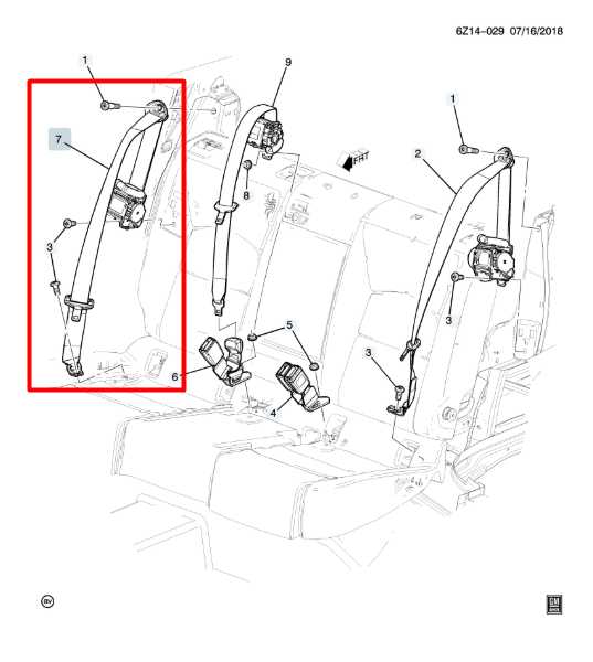 2024-2025 Cadillac XT4 Premium Rear RH 2nd Row Seat Belt Retractor 42816736 OEM - Alshned Auto Parts