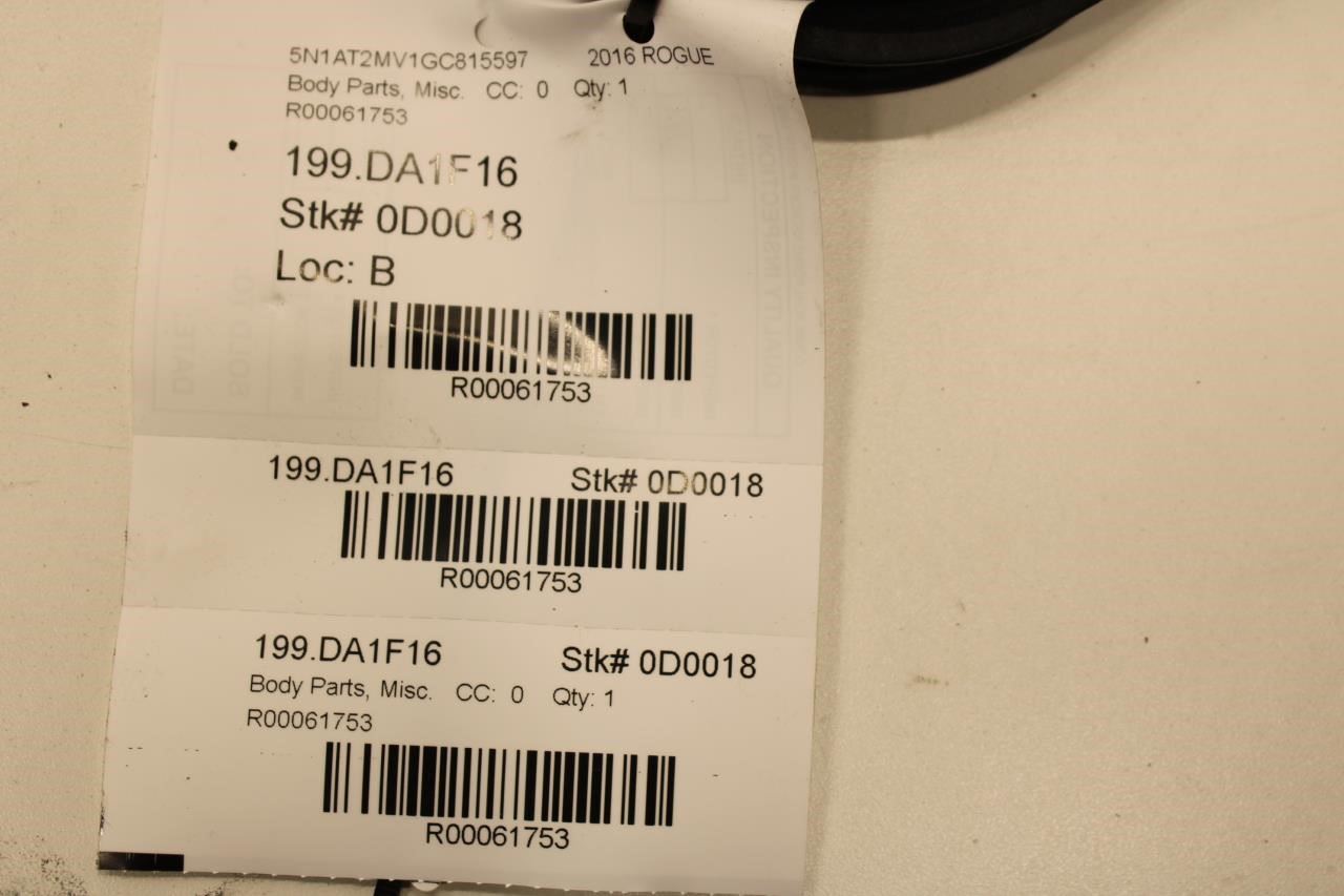 2014-2020 Nissan Rogue SV Rear Left Door Weatherstrip On Body 76924-7FL0A OEM - Alshned Auto Parts