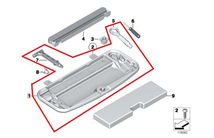 2010-15 BMW 750i xDrive Trunk First Aid Tool Storage Compartment Box 71116784442 - Alshned Auto Parts