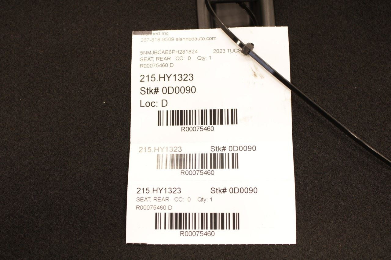 2022-23 Hyundai Tucson SEL 2.5L AWD Rear Driver Left Side 2nd Row Seat Complete - Alshned Auto Parts