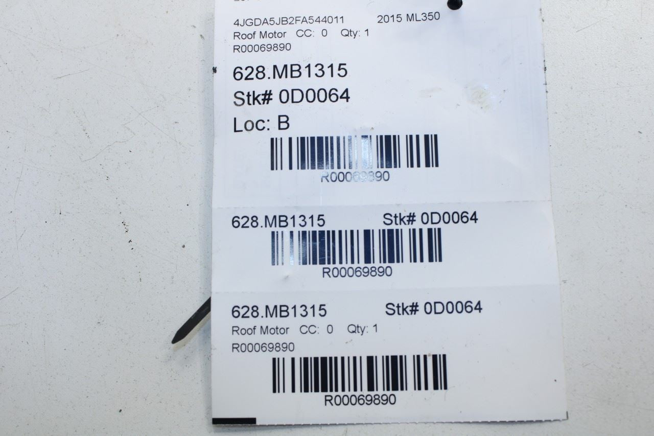 2012-2015 Mercedes-Benz ML350 Sunroof Sun Roof Motor 166-900-04-09 OEM - Alshned Auto Parts