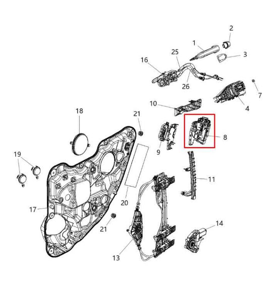 2014-2023 Jeep Cherokee 75th Anniversary Rear Left Side Door Lock Latch Actuator - Alshned Auto Parts