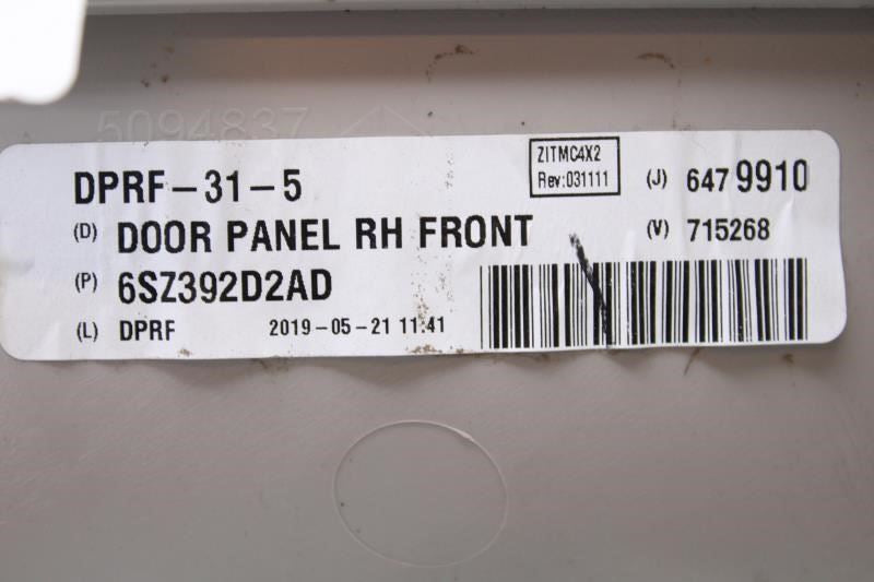 2019 Chrysler Pacifica Front Right Passenger Door Trim Panel 6SZ392D2AD OEM - Alshned Auto Parts